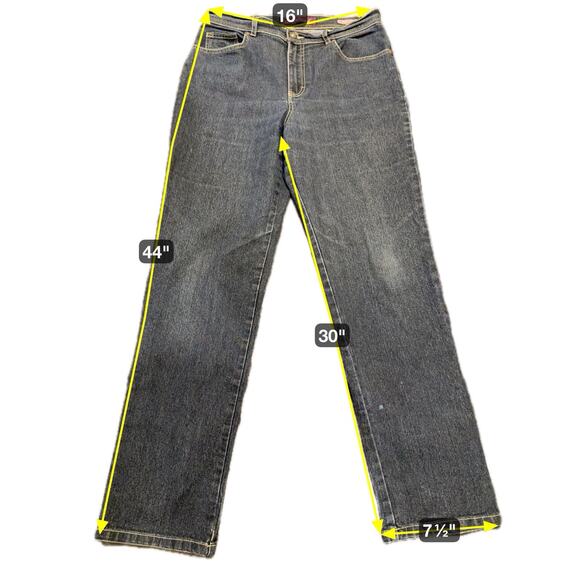 Gloria Vanderbilt-Amanda Womens Jeans-Straight Leg Dark Wash-Size 10 Average - Picture 2 of 13